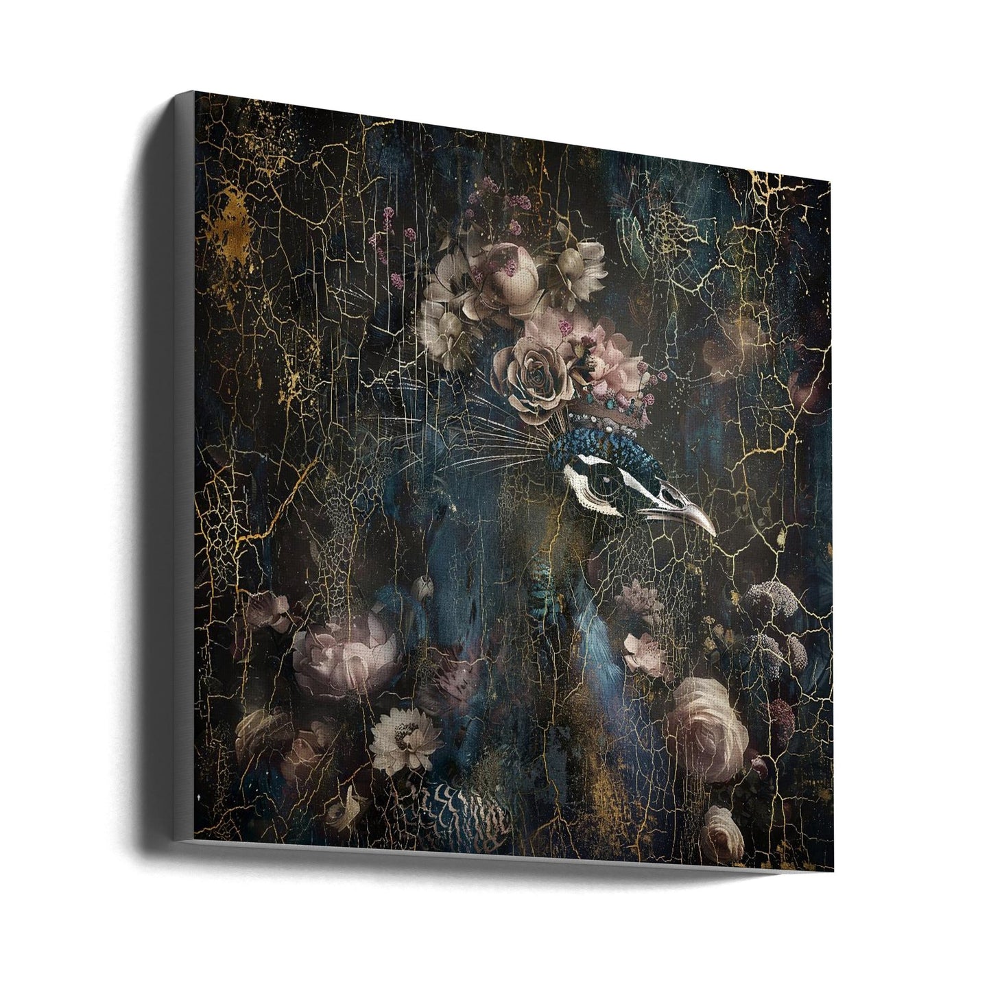 Wandbild Pfau Tier Vintage Kunst Illustration Wandbild 2
