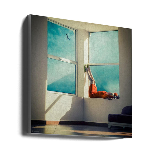 Wall art room with a view