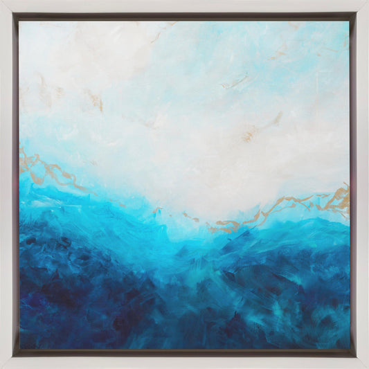 Blue Sea, golden Sunlight 1 Abstract