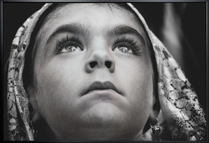 Wall art Girl with Sardinian traditional veil