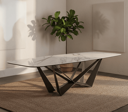 Carrara Marble Top Dining Table