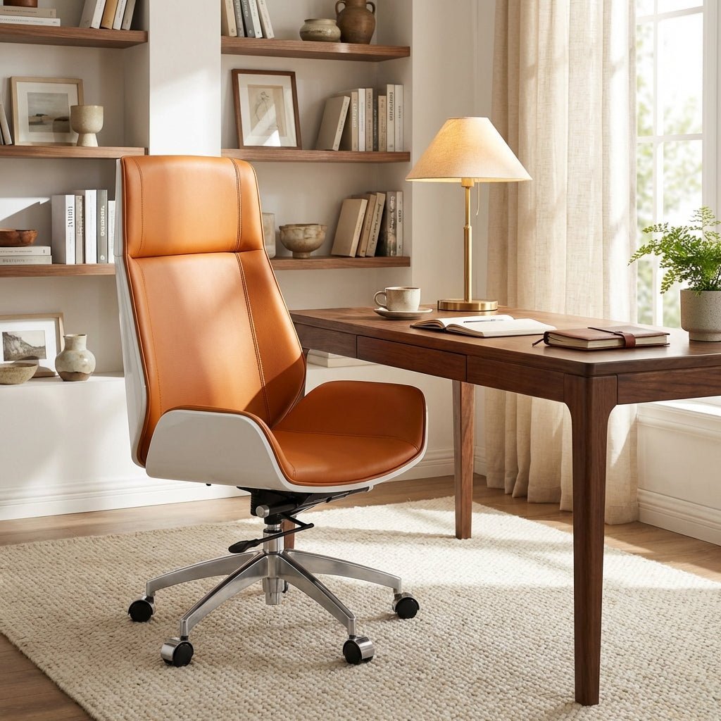 Cartagena Premium Cognac Leather Office Chair