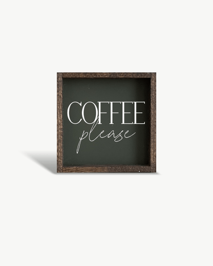 Coffee Please Mini Wood Sign - AURABAGS SHOP