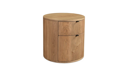 Colin Two-Drawer Nightstand in Natural Wood