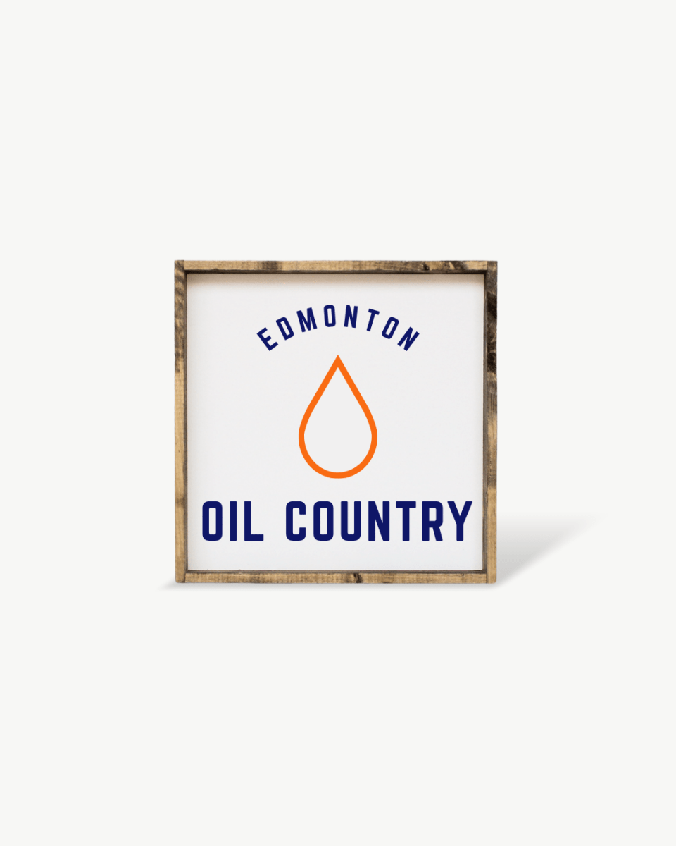 Edmonton Oil Country Wood Sign – Edmonton Hockey-Inspired Wall Art