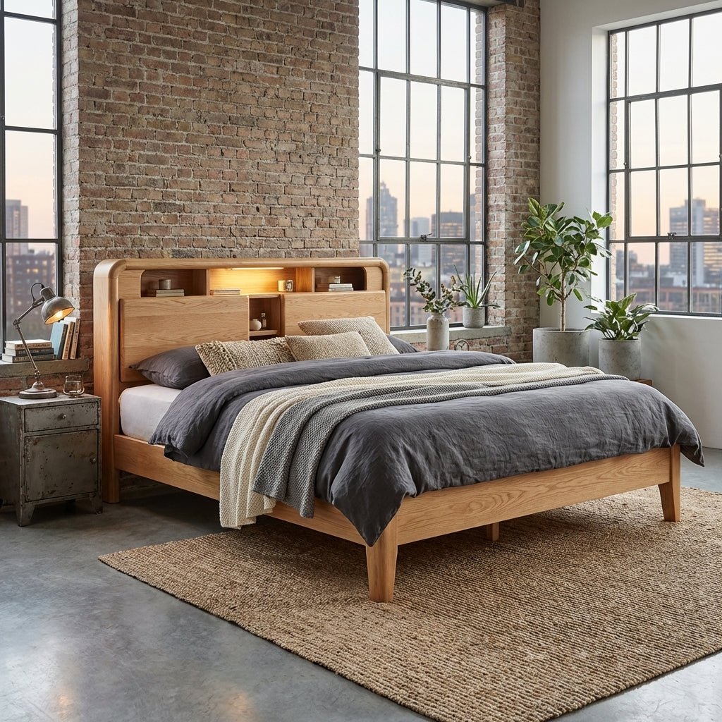 Ellie Crafted Solid Wood Smart Storage Bed