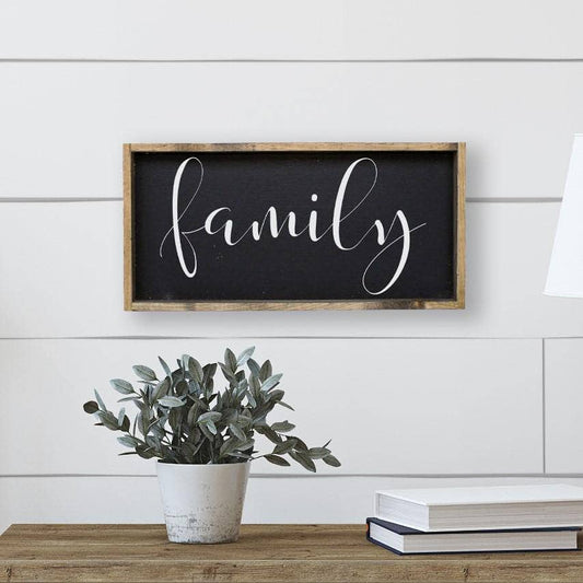 Family Wood Sign - AURABAGS SHOP