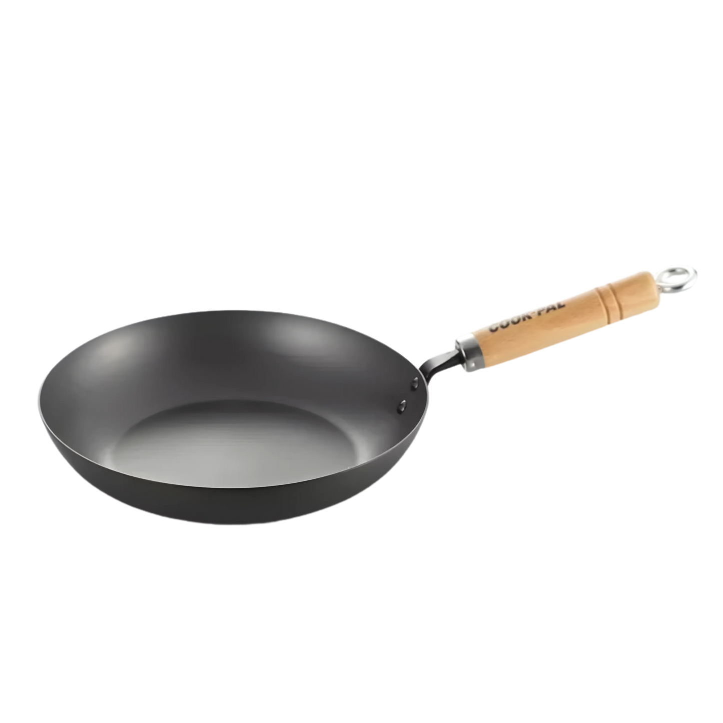 Yoshikawa Cook-Pal Ren Nitrierter Kohlenstoffstahl Wokpfanne 24cm – Hergestellt in Japan