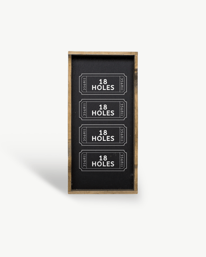Golf Ticket Stubs Wood Signs - Modern Farmhouse Golf Decor