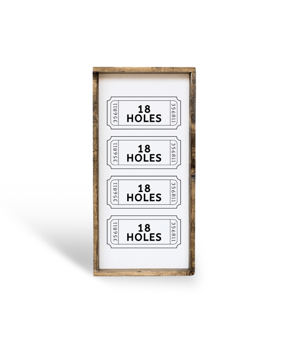 Golf Ticket Stubs Wood Signs - Modern Farmhouse Golf Decor