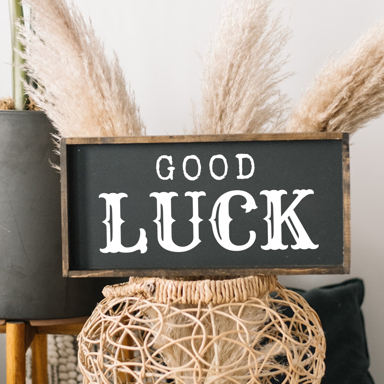 Good Luck Wood Sign - AURABAGS SHOP