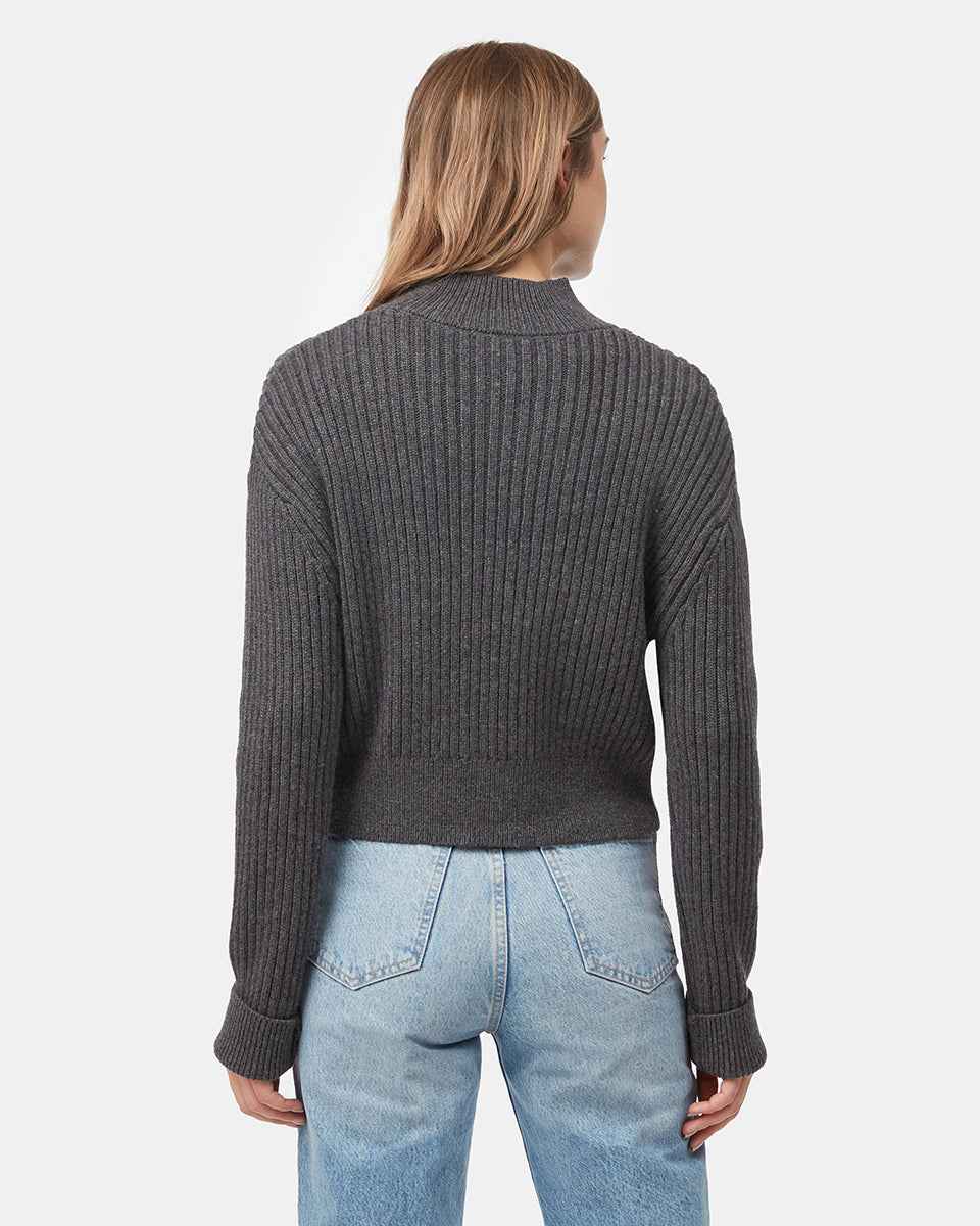Highline Rib Cropped Mock Neck