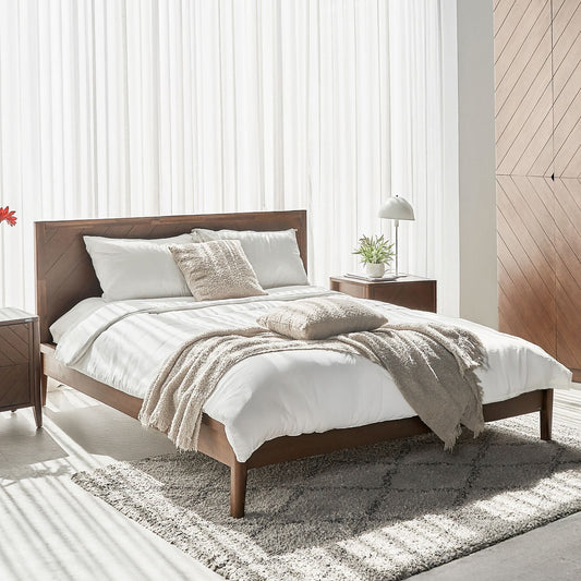 Hobro 301 Natural Acacia Wood Bed