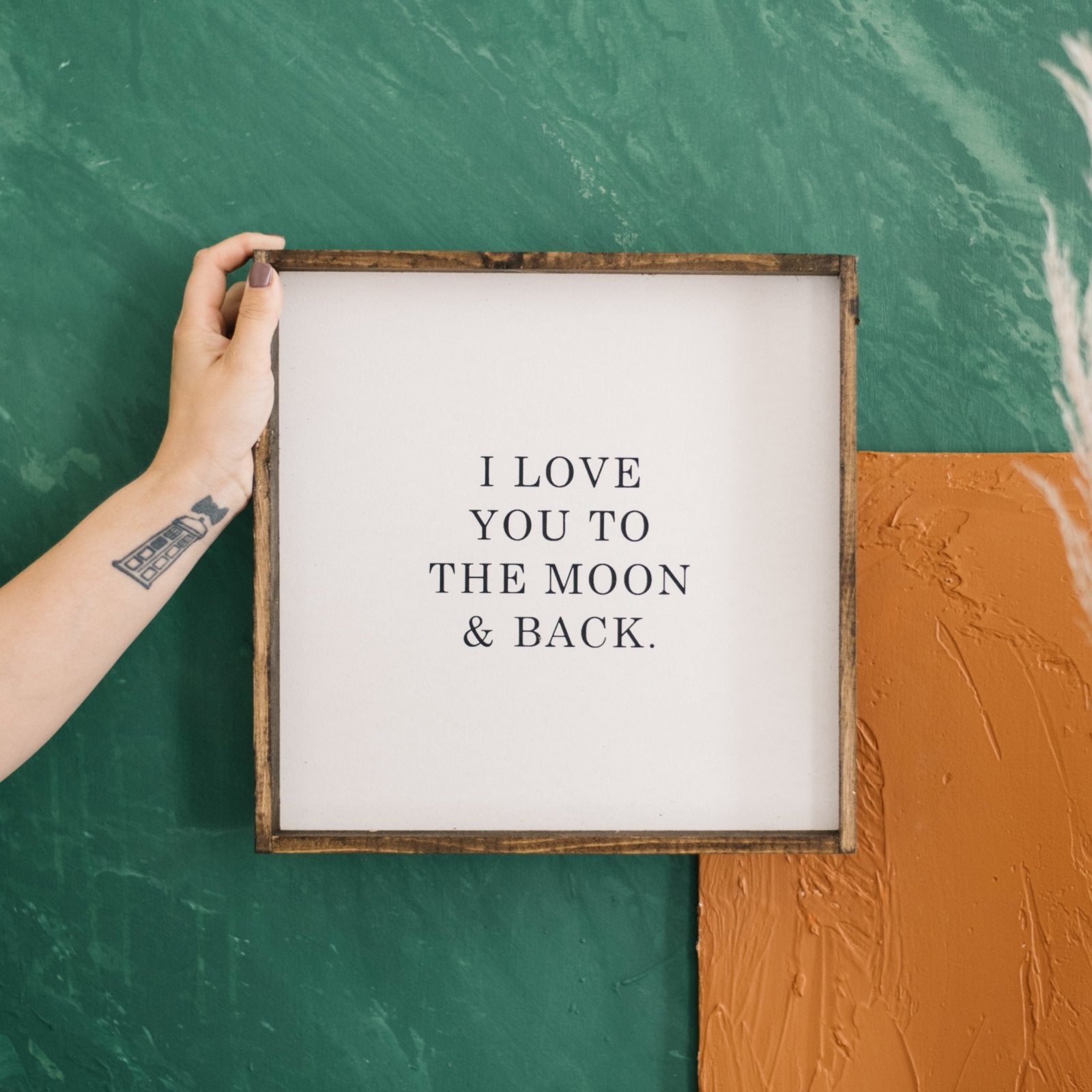 I Love You to the Moon & Back Wood Sign – Nursery Wall Art - AURABAGS SHOP