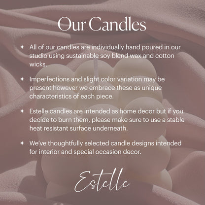 Wavy Roman Pillar Candle: Abstract Swirl Soy Wax Candle