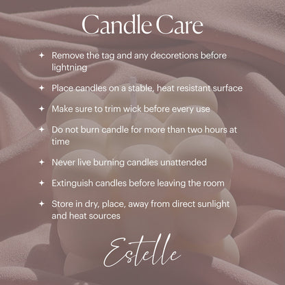 Handmade Rose Soy Wax Pillar Candle | Unscented Decorative Candle