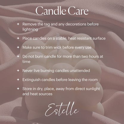 Handmade Leaf Pillar Soy Candle | Home Decor