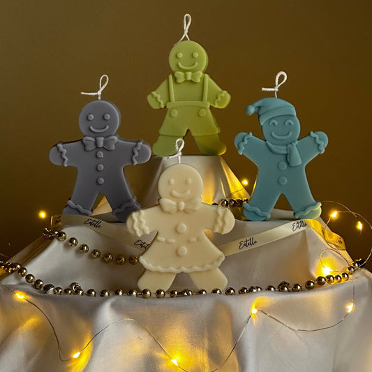 Hand Poured Gingerbread Soy Candle: Christmas Decor Gift