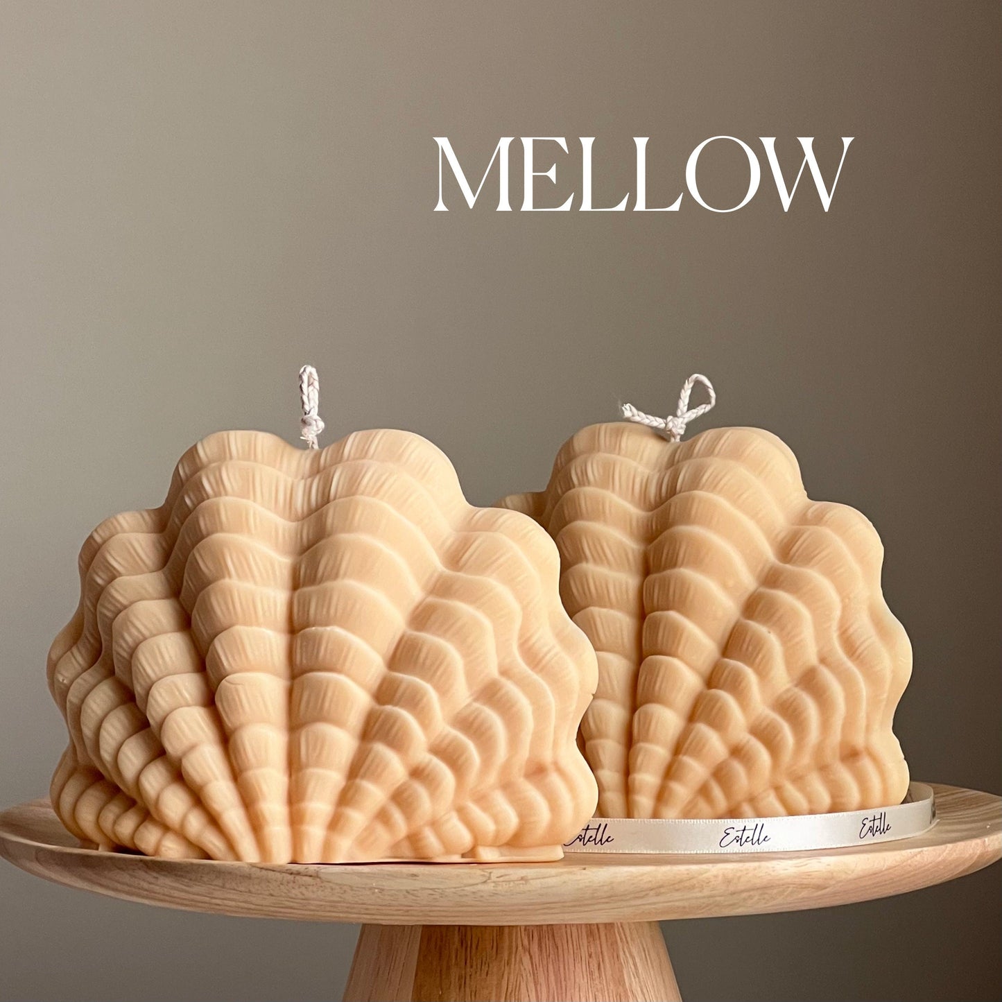 Huge Clam Shell Candle: Decorative Vegan Soy Wax Candle