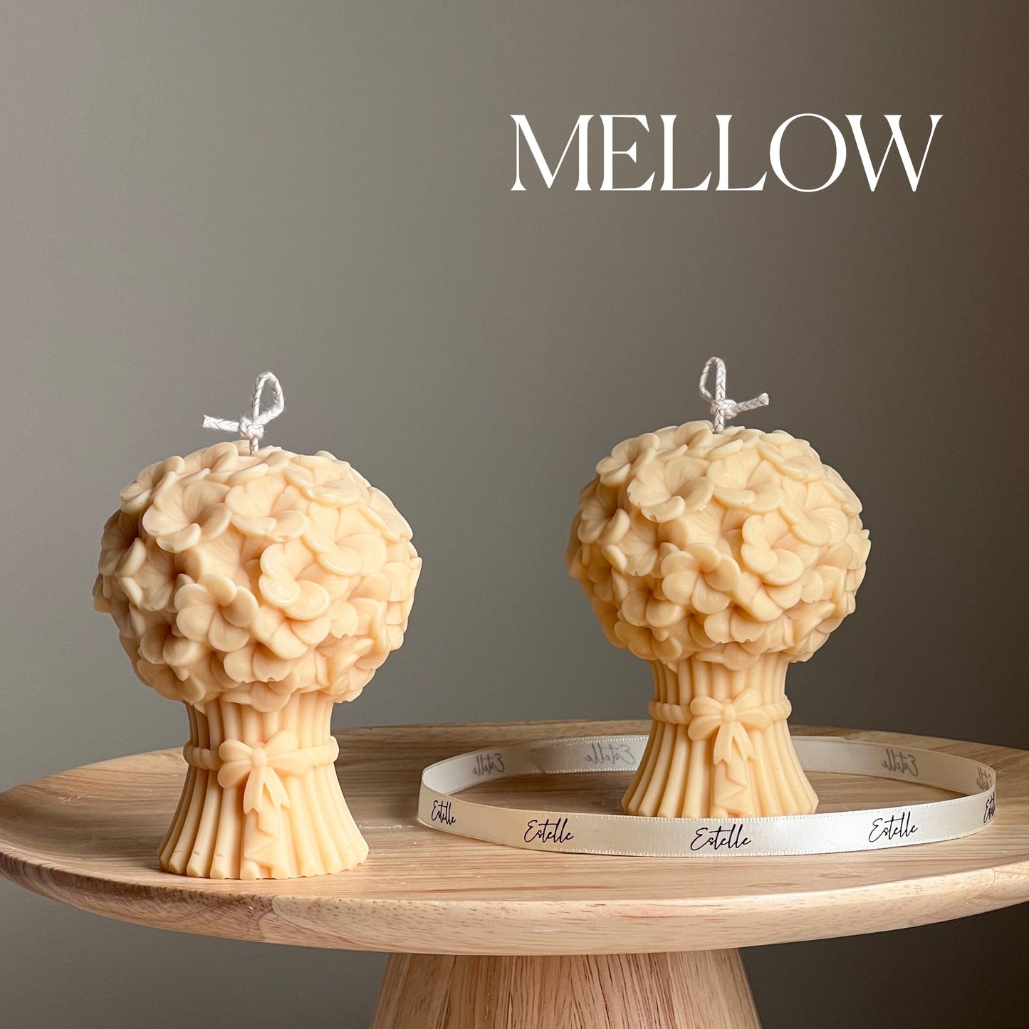 Flower Bouquet Candle | Sculptural Soy Wax Pillar Candle