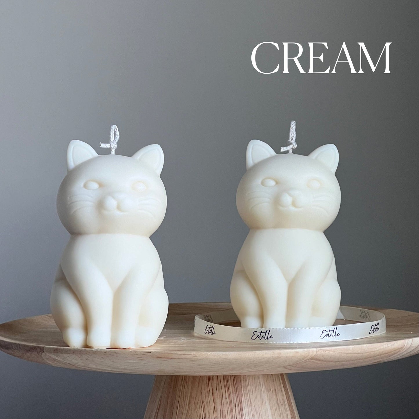 Handmade Soy Wax Cat Candle: Sculptural Home Decor Gift