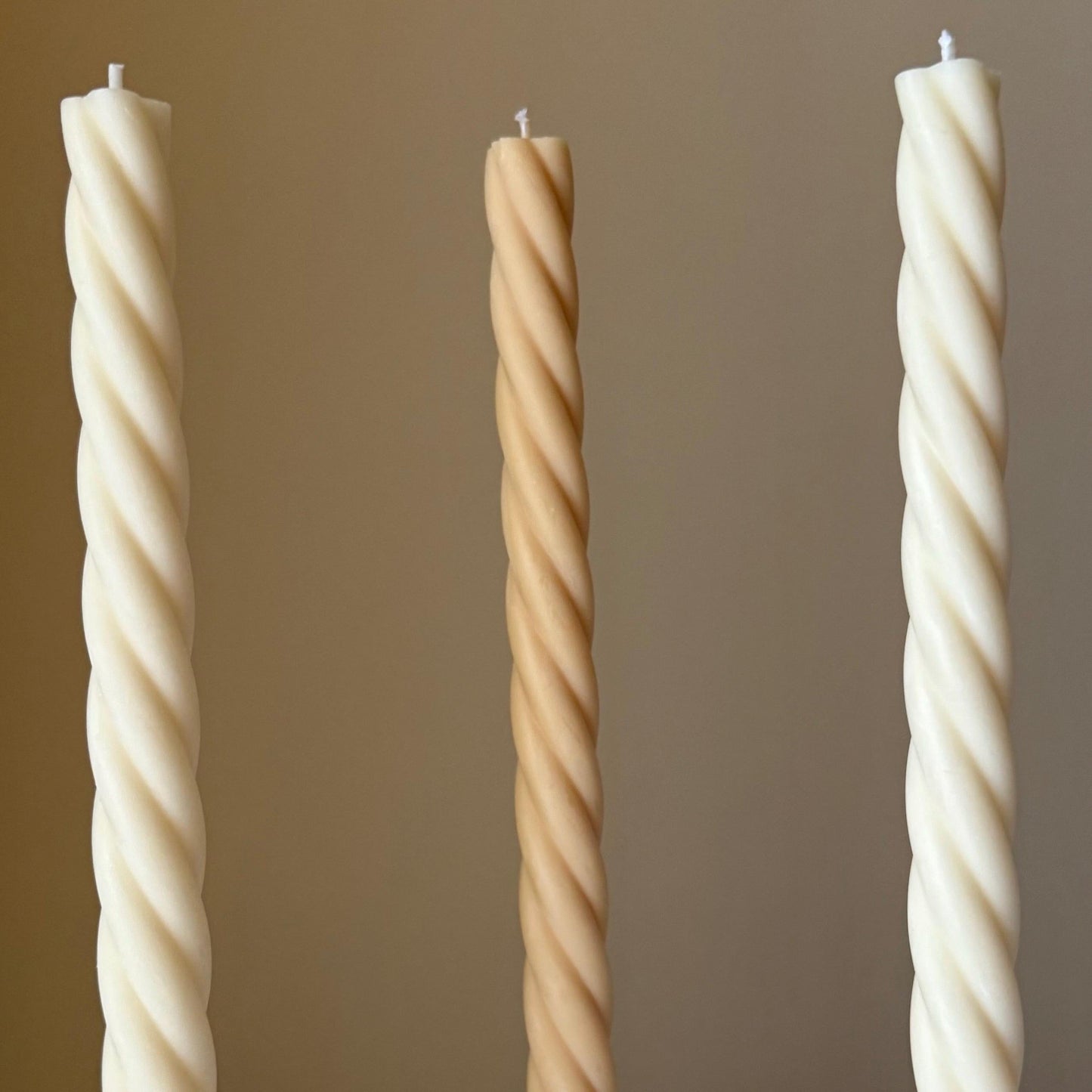 Handmade Spiral Taper Candle: Decorative Soy Wax Candle