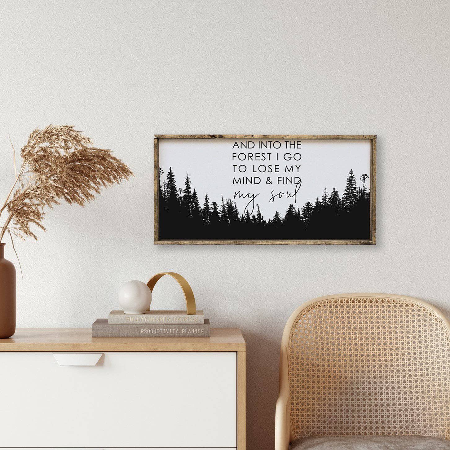 Into The Forest I Go Wood Sign - AURABAGS SHOP