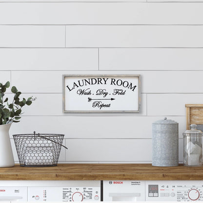 Laundry Room Wood Sign - AURABAGS SHOP