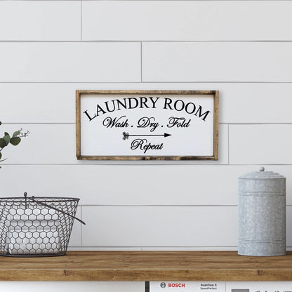 Laundry Room Wood Sign - AURABAGS SHOP