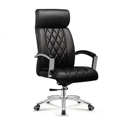Lecce Diamond-Quilted Premium Leather Office Chair