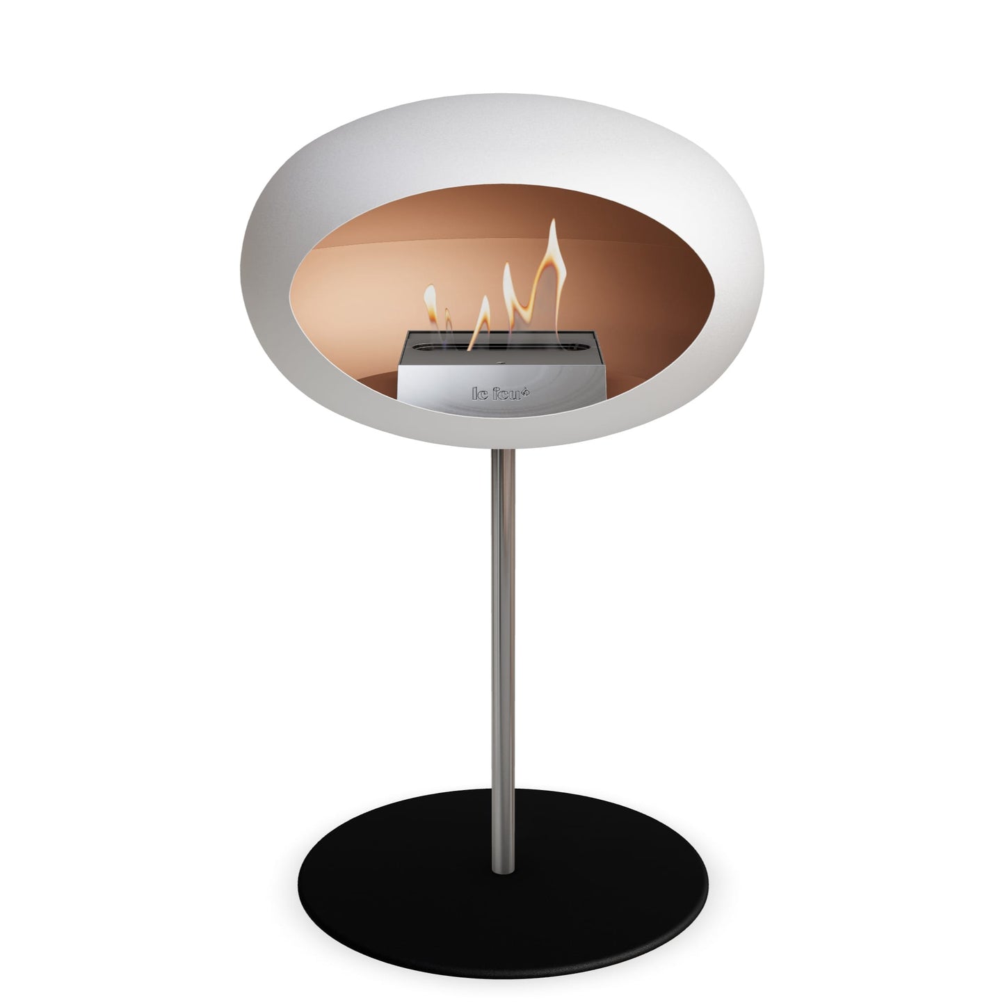 Le Feu Steel Low Dome <br>White