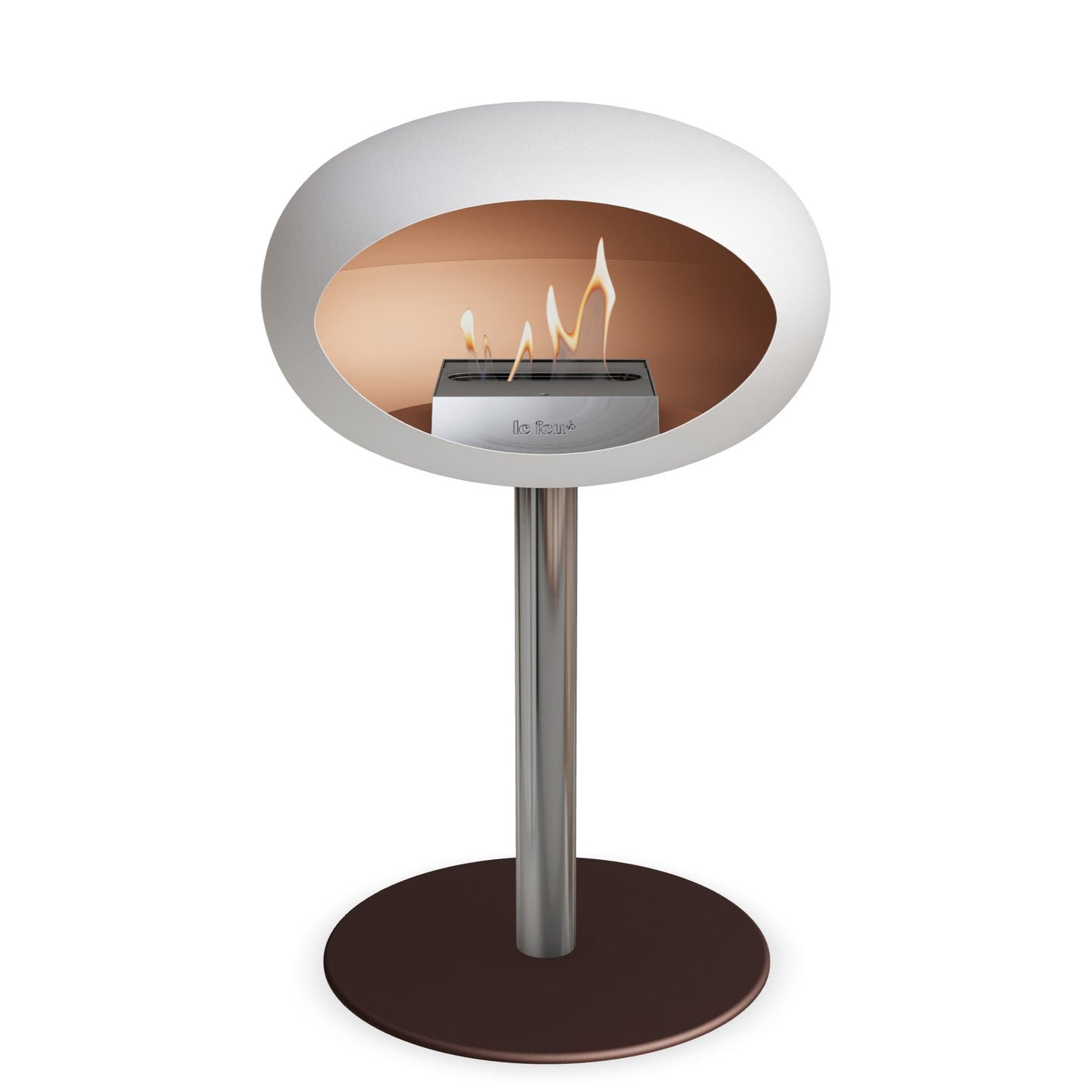 Le Feu Steel Low Dome <br>White