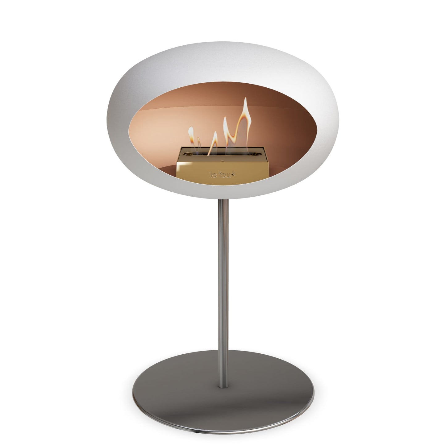 Le Feu Steel Low Dome <br>White