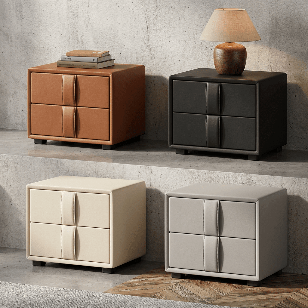 Leo Contemporary Eco-Leather Platform Bed