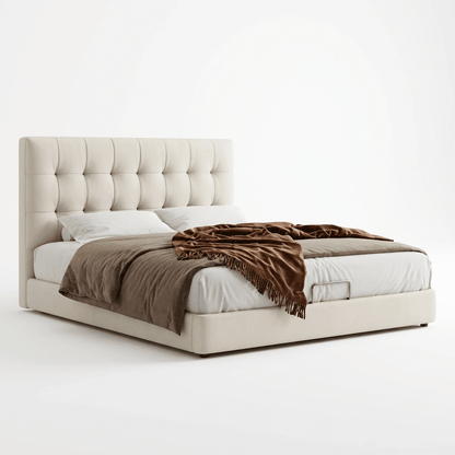 Leo Contemporary Eco-Leather Platform Bed