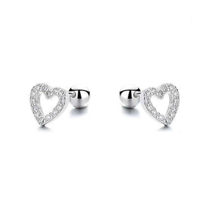 Boucles d'oreilles Coeurs en argent sterling
