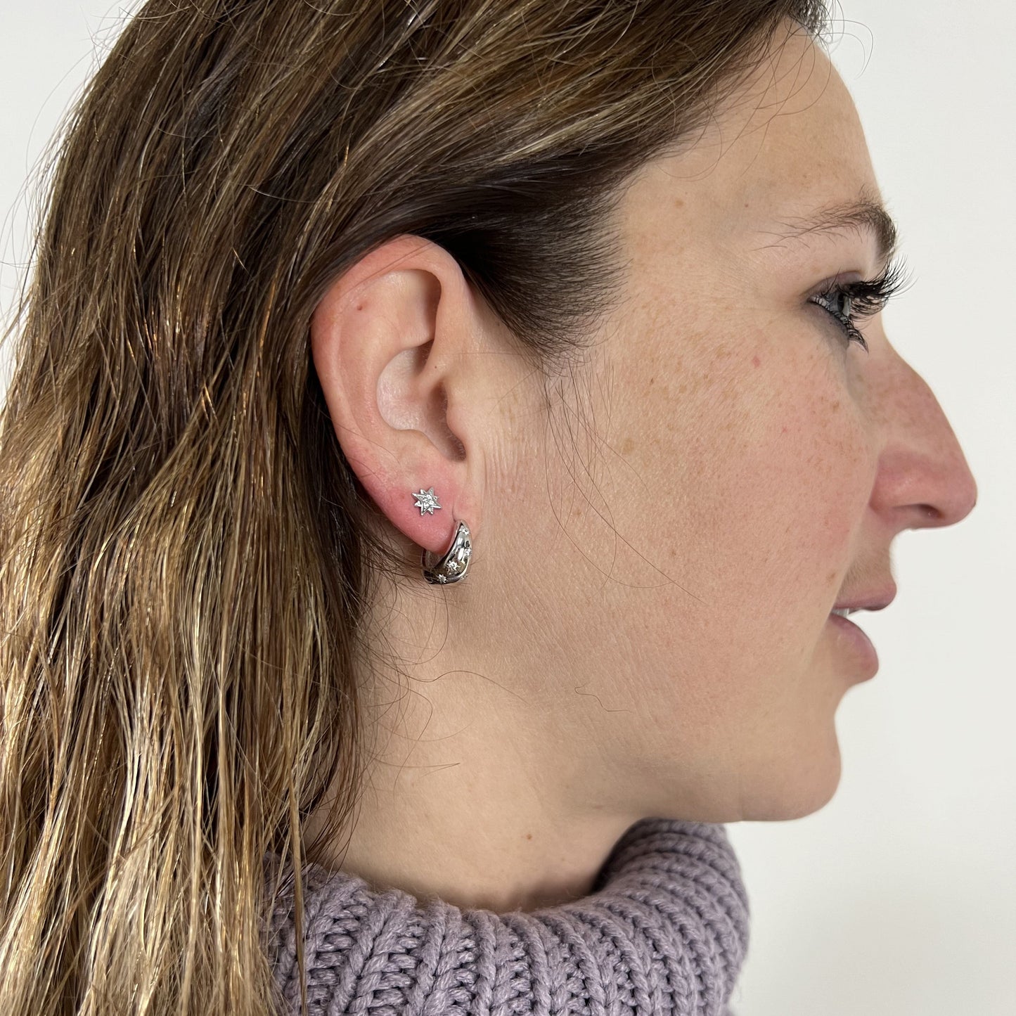 Boucles d'oreilles Étoiles du Nord en argent sterling