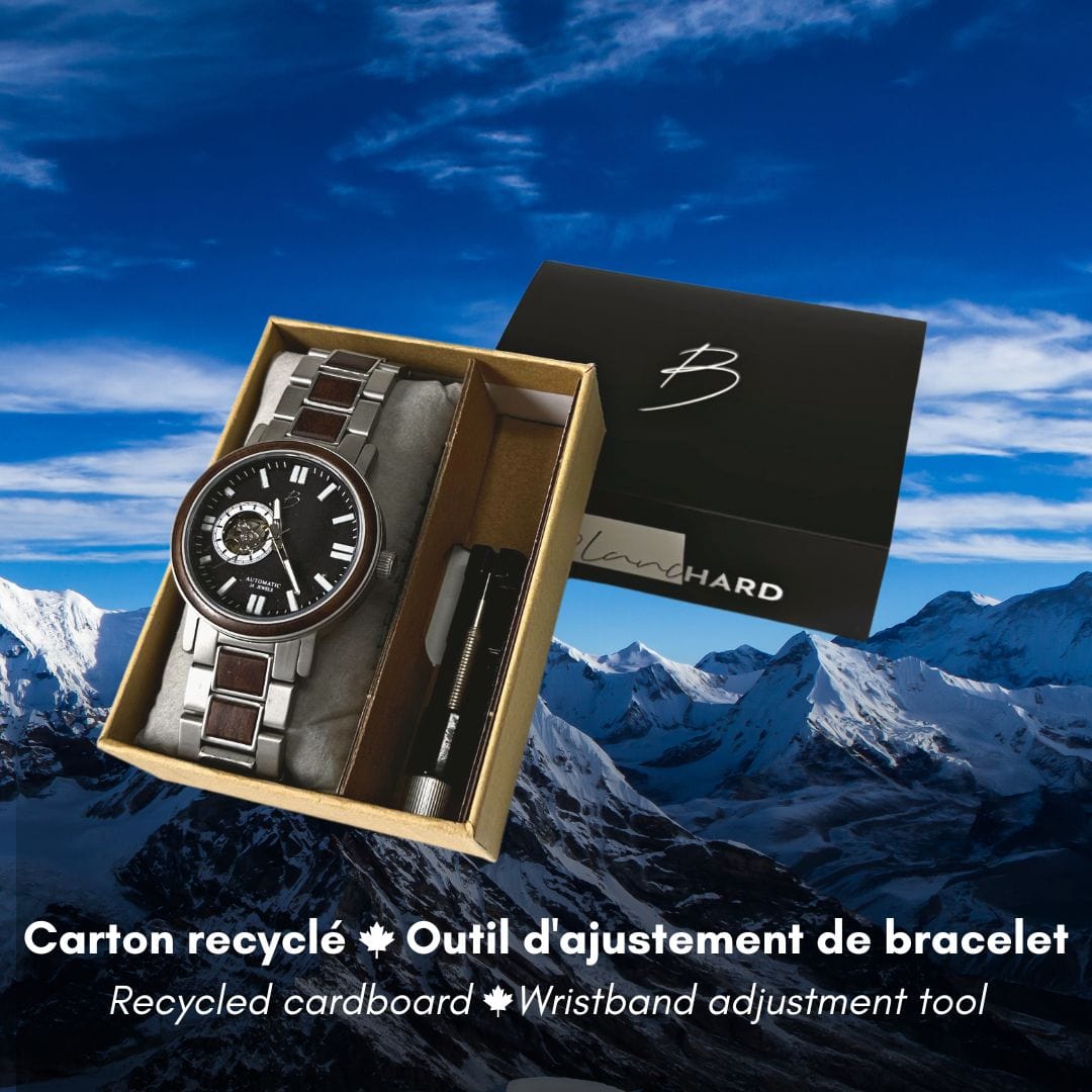 Montre Harrison en bois de noyer
