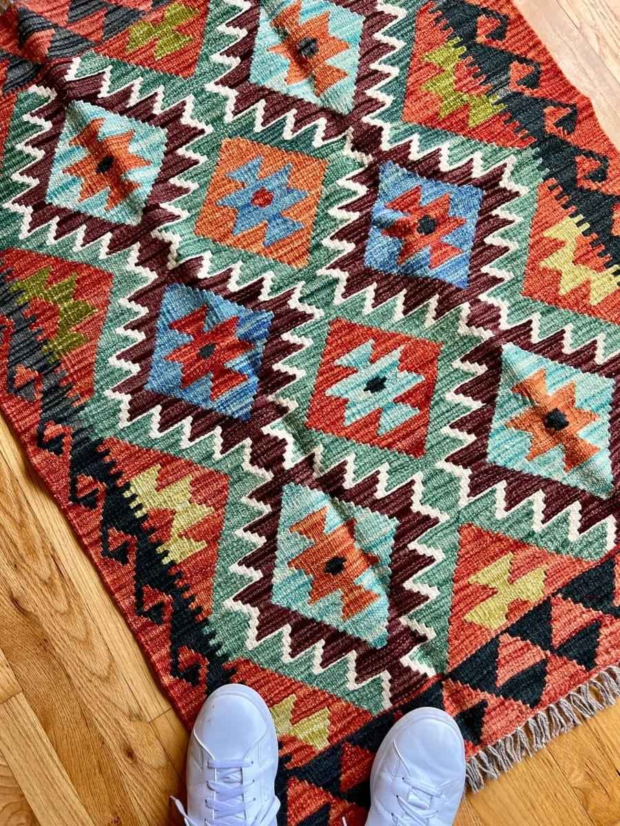 Afghan Maymana Kilim Rug | 3' 11" x 2' 11"