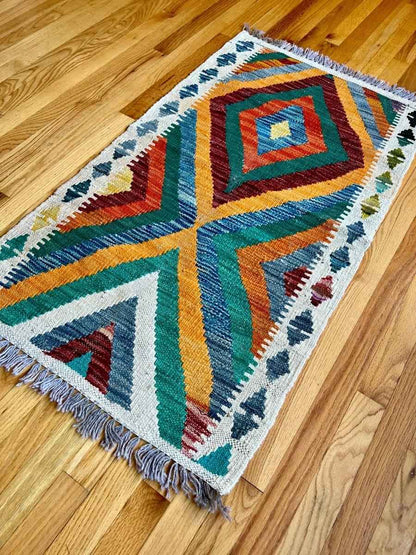 Afghan Maymana Kilim Rug | 3' 11" x 2' 3"