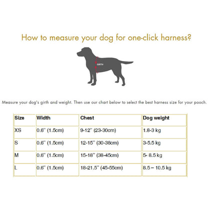 Scotland Tartan One-Click Dog Harness