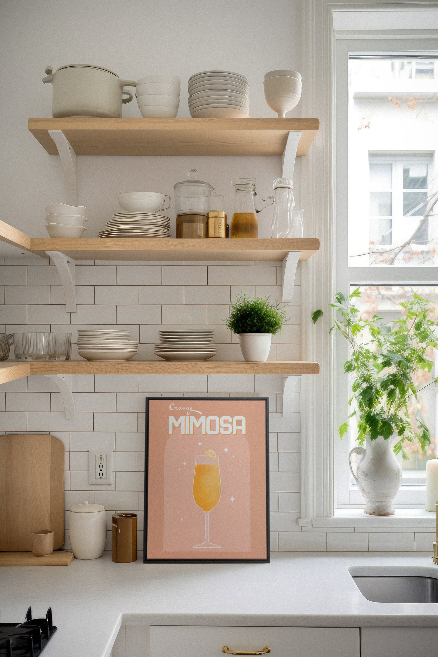 ORANGE MIMOSA, Oeuvre sur toile étirée
