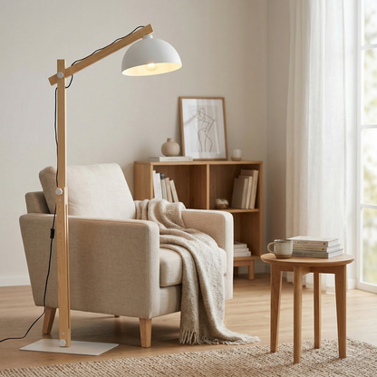 OSLO White Scandinavian Floor Lamp  (Clearance) - AURABAGS SHOP