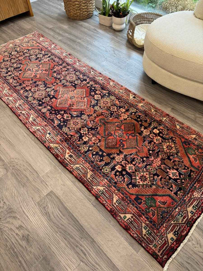 Persian Hamadan Runner Rug | 3' 3" x 9' 5"