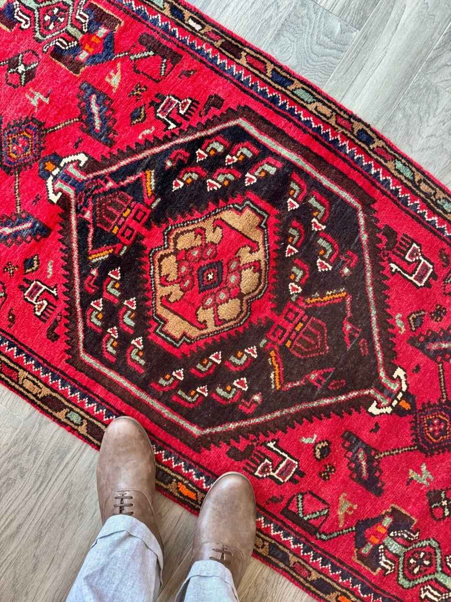 Persian Hamedan Runner Rug | 2' 4" x 9' 2"