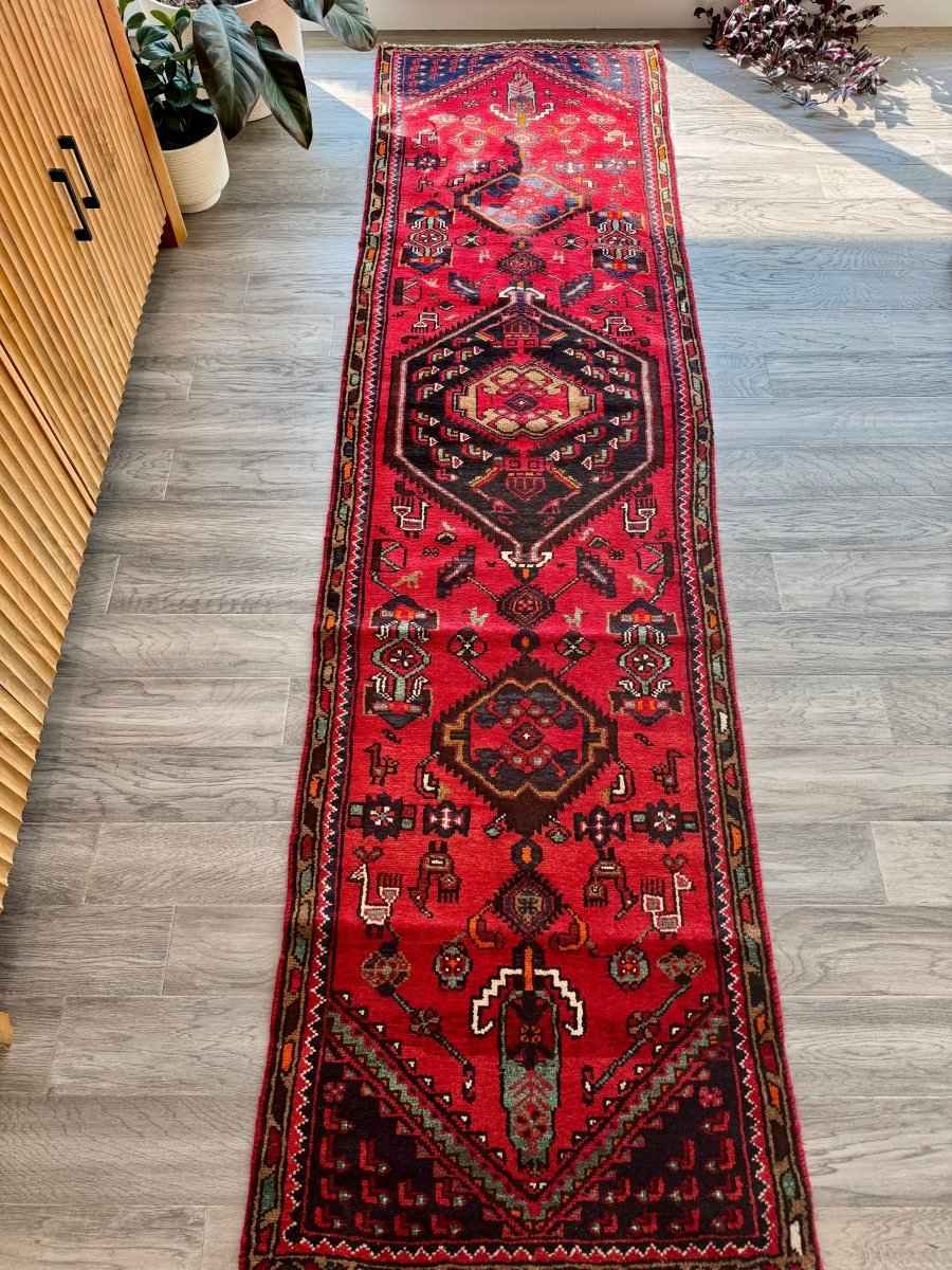 Persian Hamedan Runner Rug | 2' 4" x 9' 2"