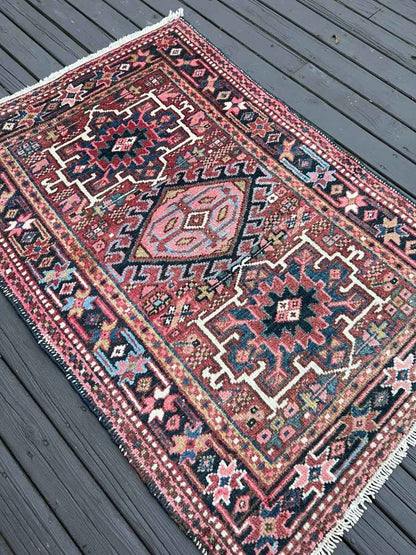 Persian Karaja Rug | 4' 7" x 3'