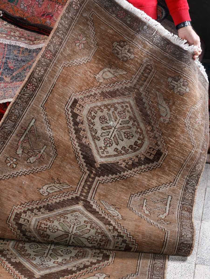 Persian Meshkin Runner Rug | 3' 3” x 8' 9"