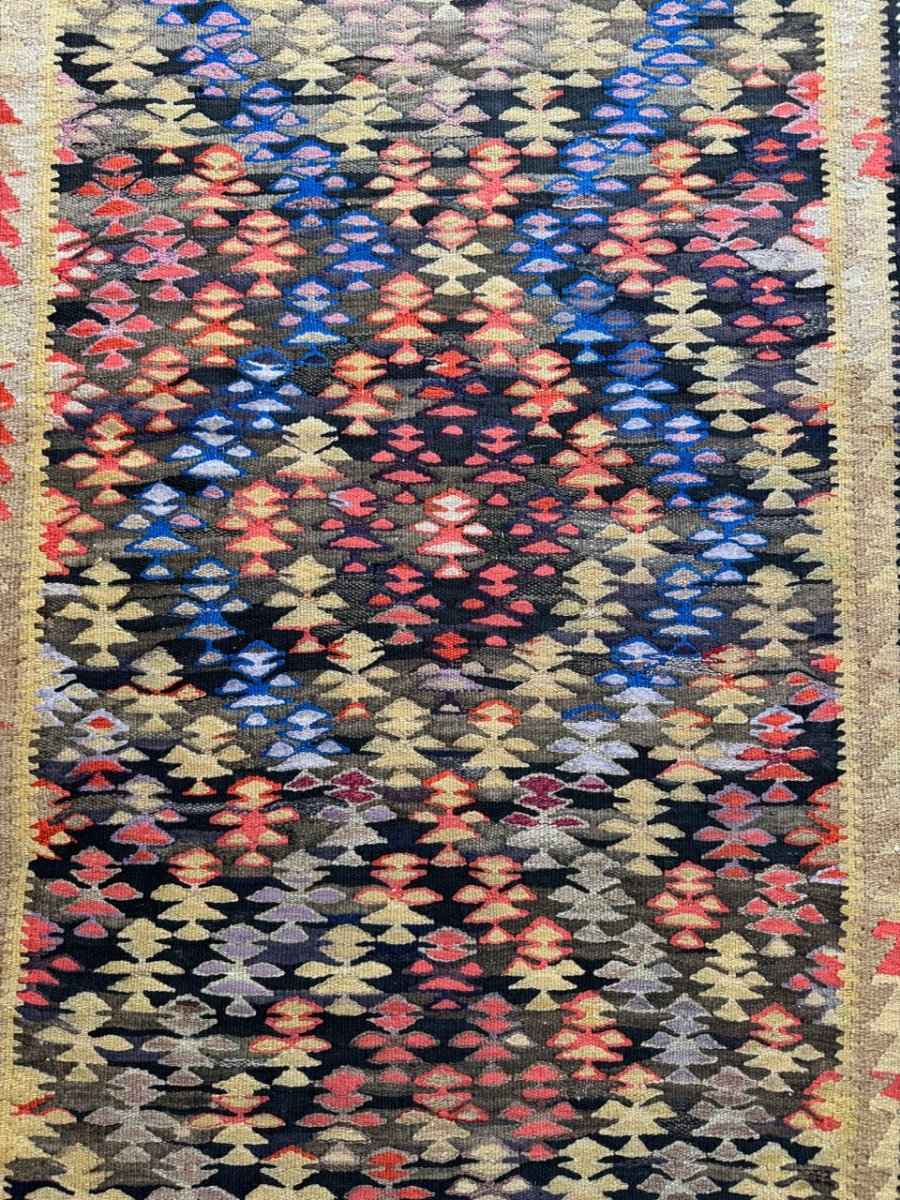 Persian Qazvin Kilim Runner |  3' 3" x 8' 11"