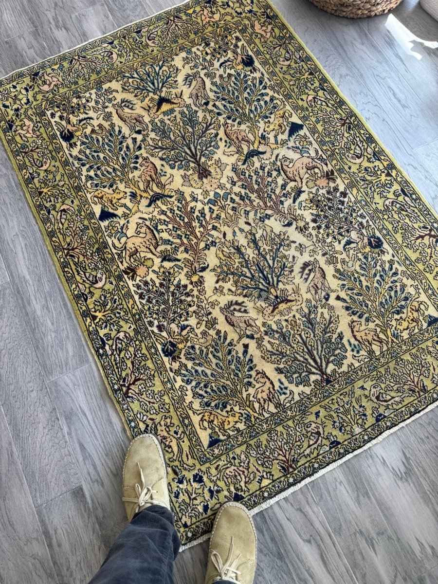 Persian Qom Rug | 3' 6" x 5' 1"